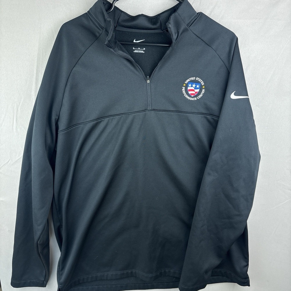Nike Team US Performance Center Jacket Men's XL Black 1/4 Zip Therma-Fit USPC